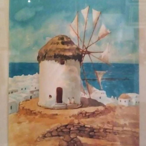 Oil Painting by Konstantinos Sofianopoulos 1960 in Excellent Condition