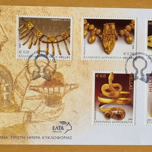 Series and FPIK 01/2005 commemorative stamps ancient Greek jewelry new