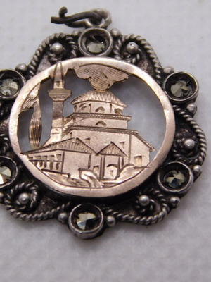 Silver-gold pendant Rhodian style, 1950-1960