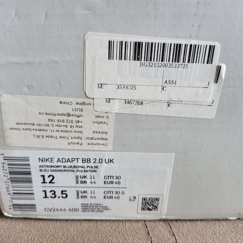 Nike Adapt BB 2.0 new model in Astronomy Blue, size 46