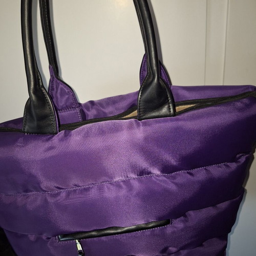Paolo bag shoulder bag like new, purple and black, waterproof fabric