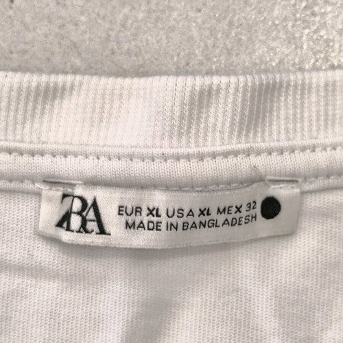Zara blouse XL white with V, like new