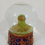 Musical snow globe Sphinx used with gold glitter and Aida music
