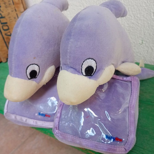Babylino plush dolphins used, set of 2 collectible dolls