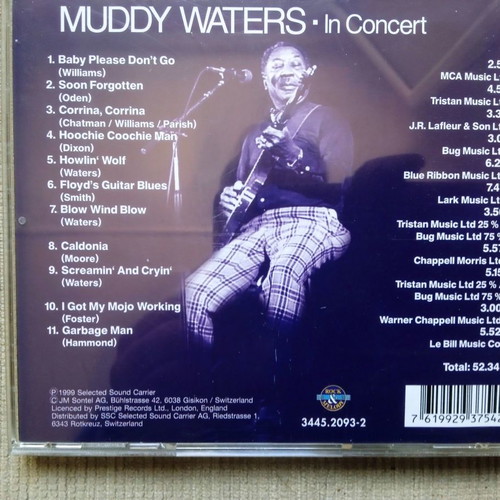 Muddy Waters In Concert CD used, blues