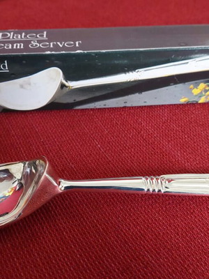 Silver-plated ice cream serving spoon new