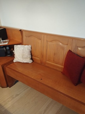 Wooden benches with storage used, set of three