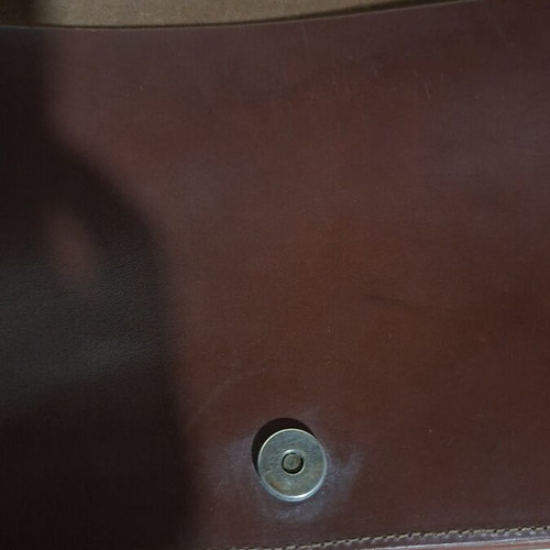 Women's leather shoulder bag used, handmade from high-quality leather