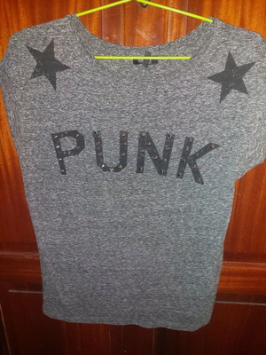 T-shirt Bershka μεταχειρισμένο, γκρι, μέγεθος XL με στάμπα