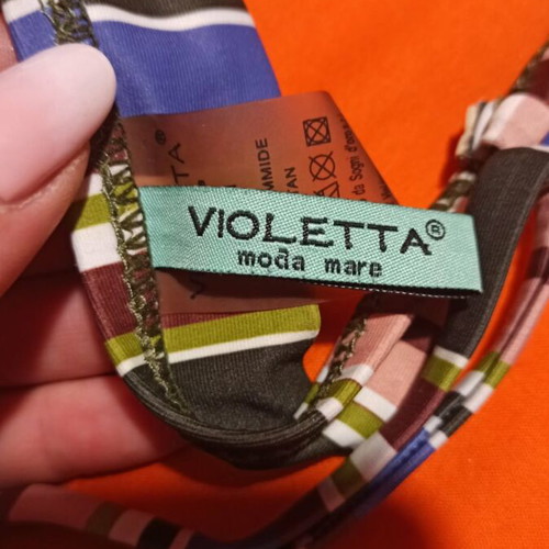 Violetta striped bikini like new, size M, multicolor