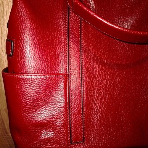 Zara leather bag like new, wine red color