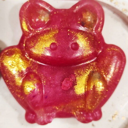 Handmade decorative aromatic frog-shaped soap made to order