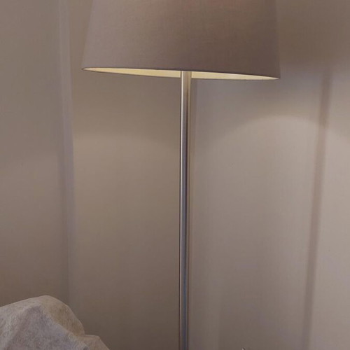 Floor lamp used with fabric shade and metal base, dimmer needs repair