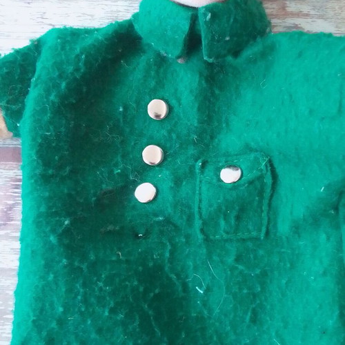 Vintage fabric felt puppet glove soldier KERSA Germany used