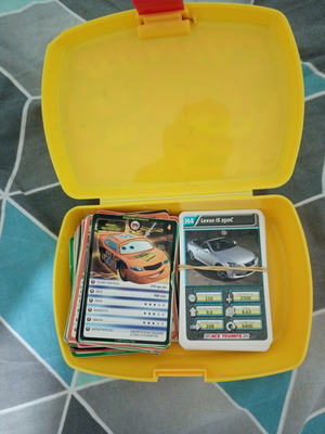 Cars collectible cards and car cards with box