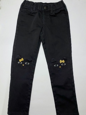 C&A black jeans for girl 5 years like new, size 110 cm