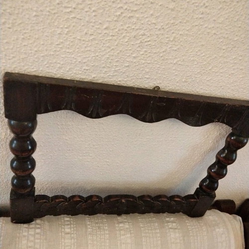 Vintage wooden carved frame used, handmade schastis heirloom 45x32 cm