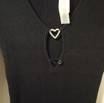 Tally Weijl black knitted mini dress with heart detail