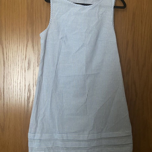 Dress Shein summer new, white and blue, size L