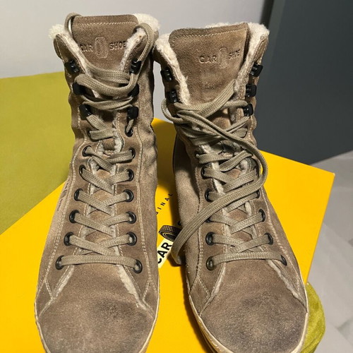 Car Shoe boots in suede like new, size 42, beige