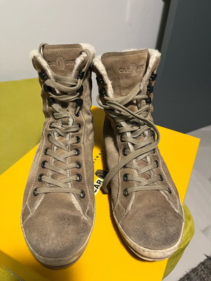 Car Shoe boots in suede like new, size 42, beige