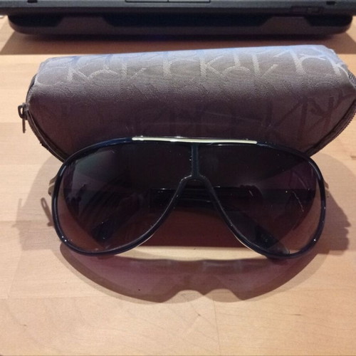Calvin Klein sunglasses used, size S, blue, with case and cleaning cloth