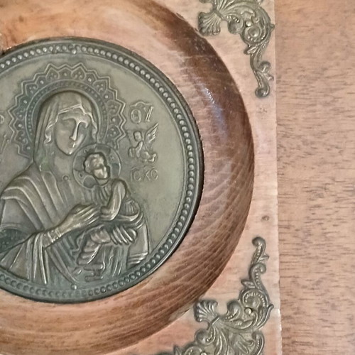 Icon of Panagia Mitir Theou 10x10 cm like new