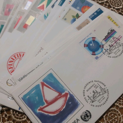 Συλλογή 140 FDC Ο.Η.Ε. καινούργια, πλήρη έτη 1980-1992 με φακέλους