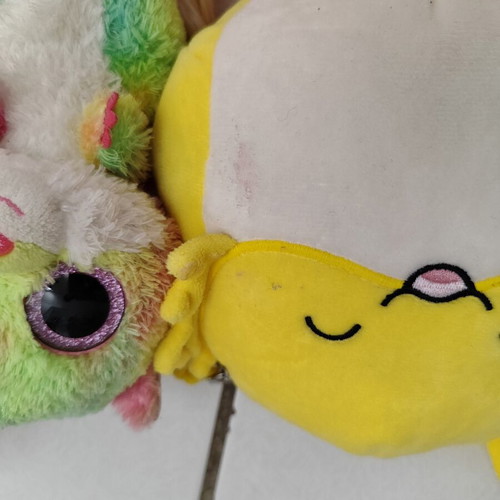 Girls' toys used, plush bags, dolls, parts and accessories set