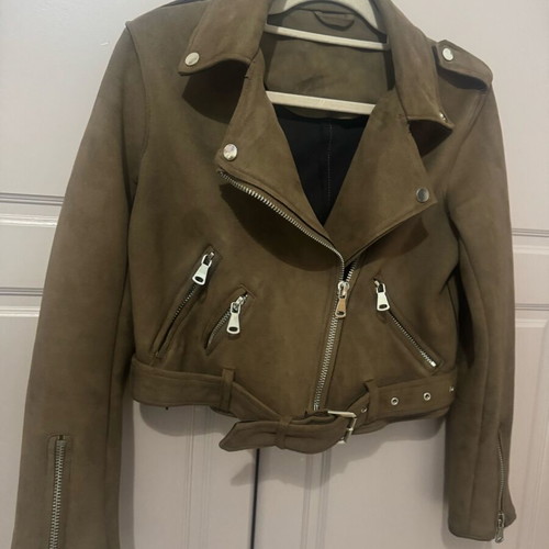 Zara brown suede jacket like new, size XS