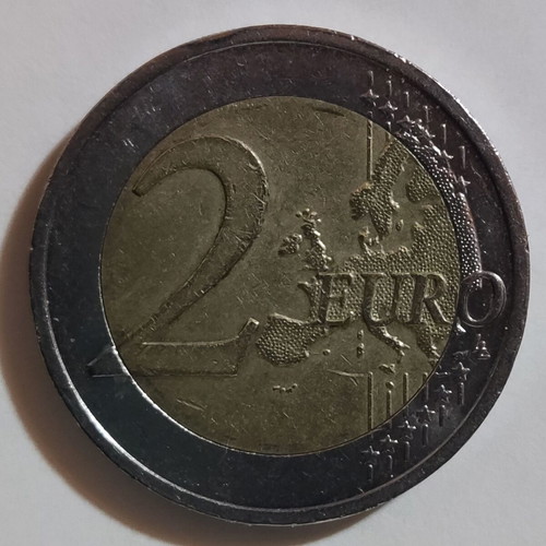 Austria 2009 commemorative 2 euro used, 10 years EMU
