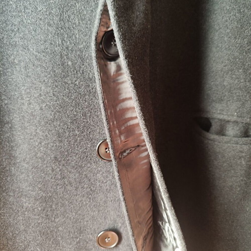 Pierre Cardin men's coat like new, size 50, gray wool with satin lining
