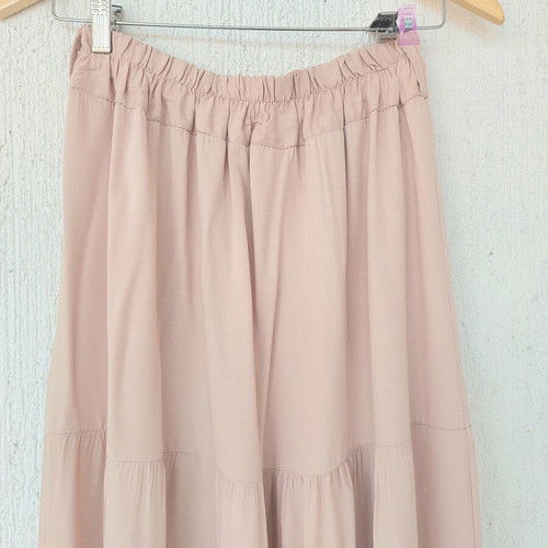 Beige-pink Italian maxi skirt, viscose, M/L