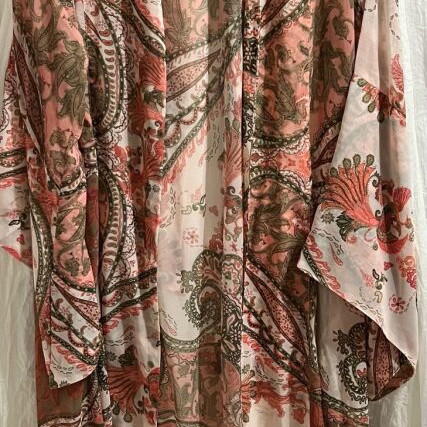 Vassia Kostara Kimono dress new with matching fabric belt