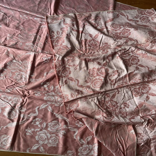 Vintage upholstery fabric satin brocade reversible like new 1.40x4.30 m