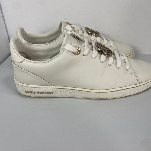 Louis Vuitton Frontrow leather sneakers used, white, size 37