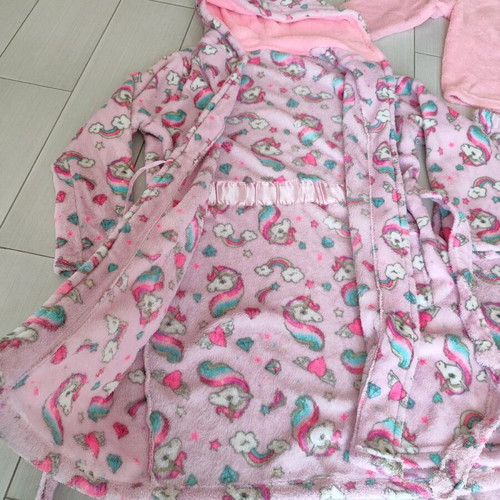 Warm fleece set for girls size 8/10 like new, pink