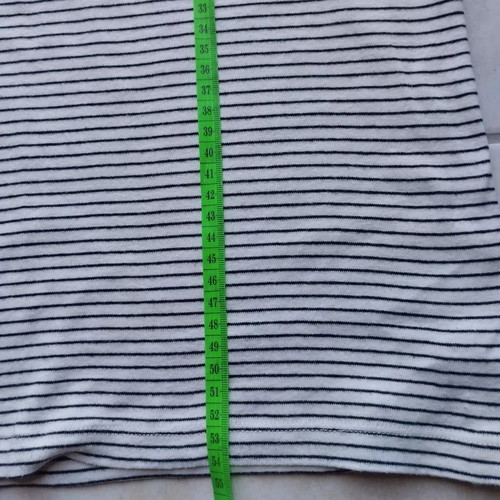 Mango cotton striped T-shirt with metallic logo print, navy