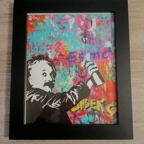 Pop Art set of 4 framed canvas prints like new