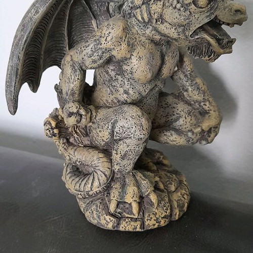 Dragon used Tudor Mint hand-painted figure, height 13cm