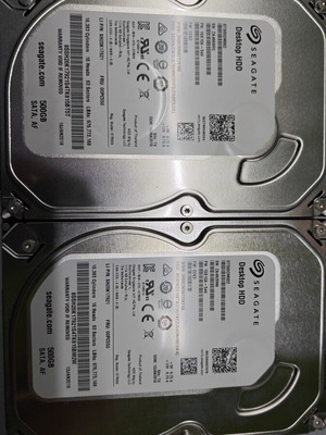 Seagate 500GB 3.5 hard drives used, pack of 2