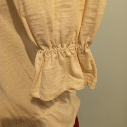 Monki Long Sleeve Top with Balloon Sleeves new, XS, off white-cream
