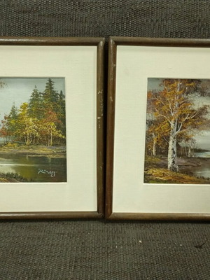 Oil paintings used, two beautiful works together