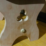 Handmade stool solid wood new