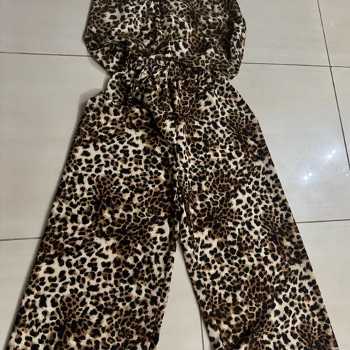 Animal Print Set Top and Pants new, black and beige