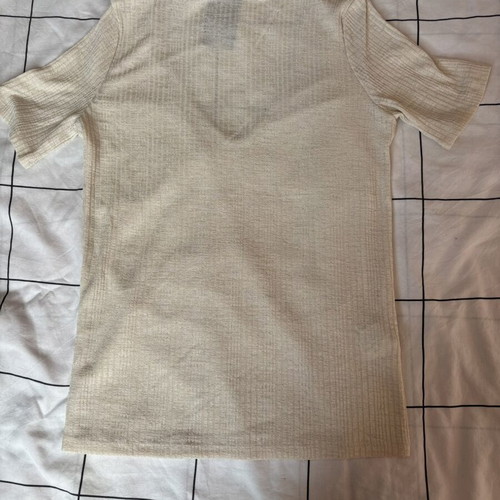 Mango ribbed t-shirt new, beige, size M