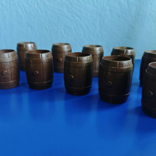Playmobil brown barrels new, pack of 10 pieces