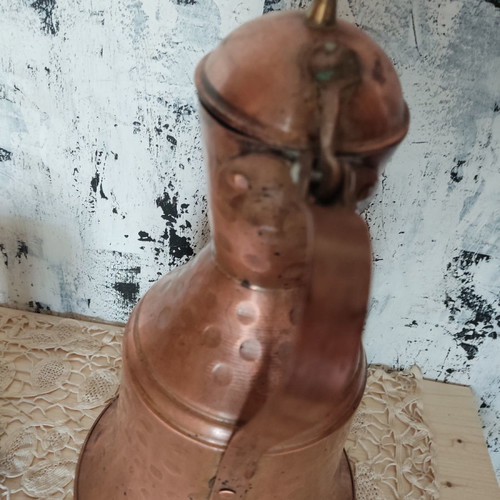 Copper old jug used 30 cm
