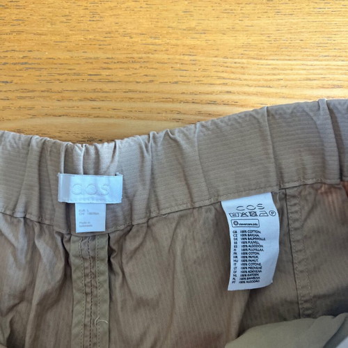 COS oversized men's beige cotton pants, size L