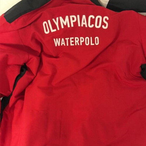 Olympiacos match worn polo jacket
